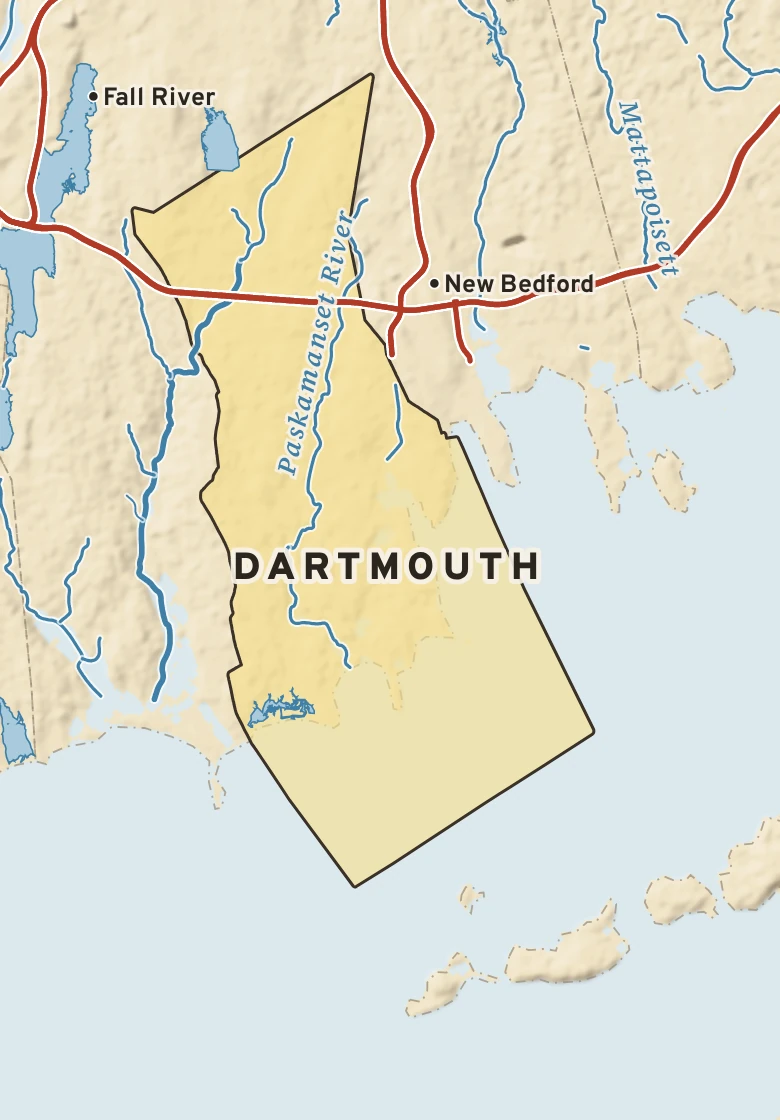 Atlas plate of Dartmouth, Massachusetts.