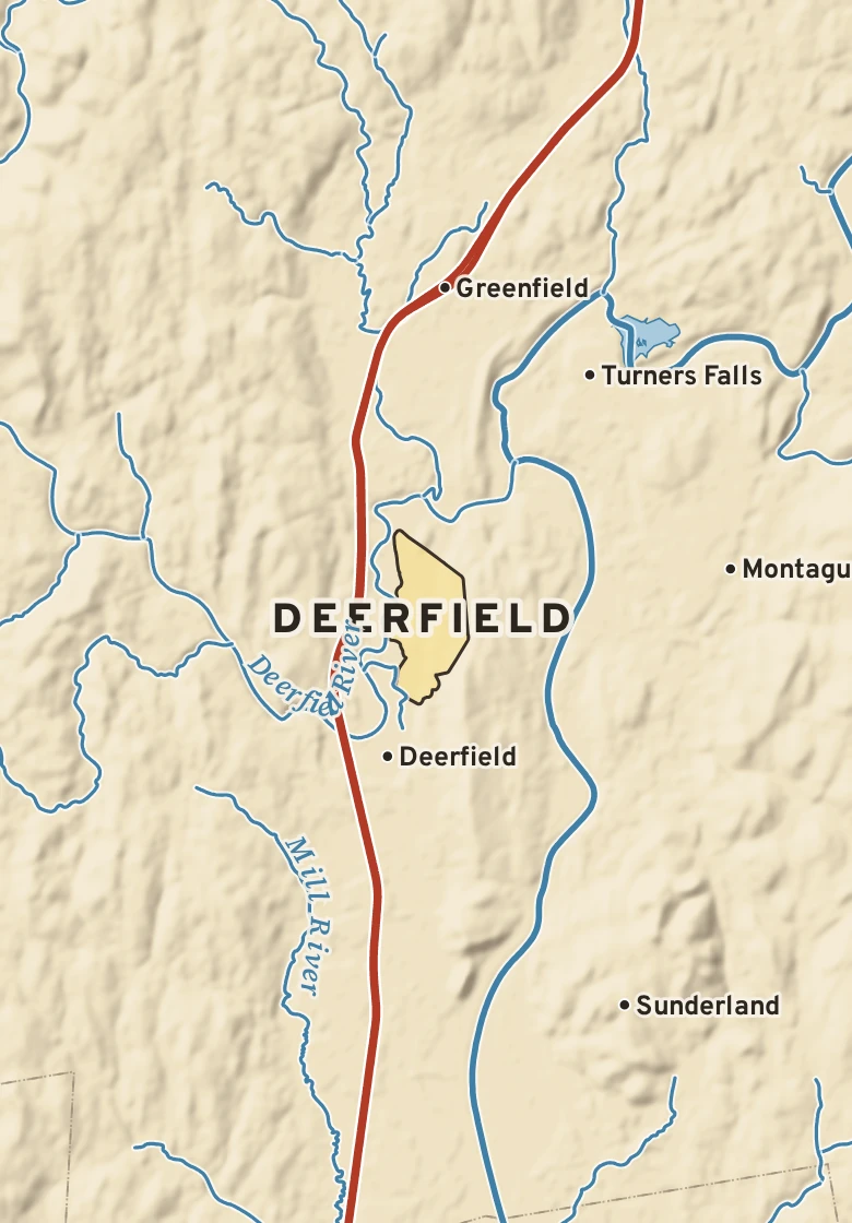 Atlas plate of Deerfield, Massachusetts.