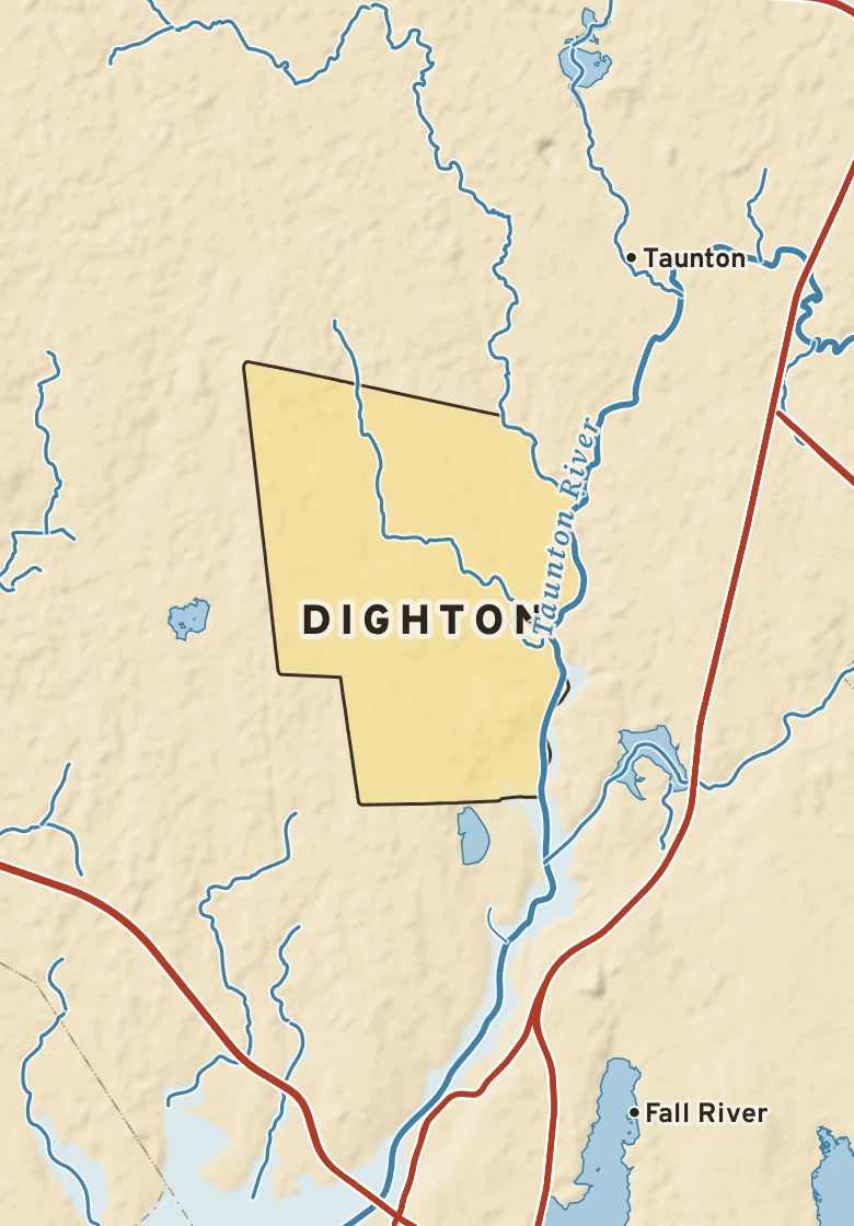 Atlas plate of Dighton, Massachusetts.
