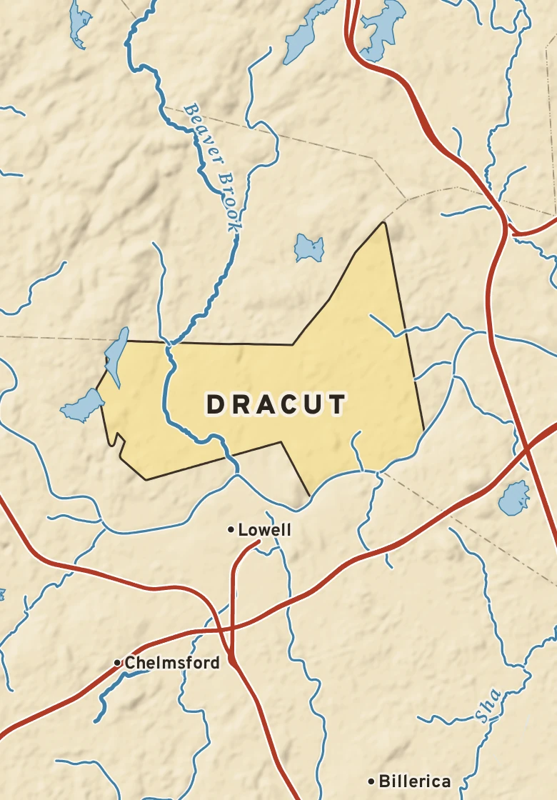 Atlas plate of Dracut, Massachusetts.