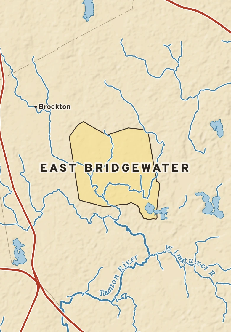 Atlas plate of East Bridgewater, Massachusetts.