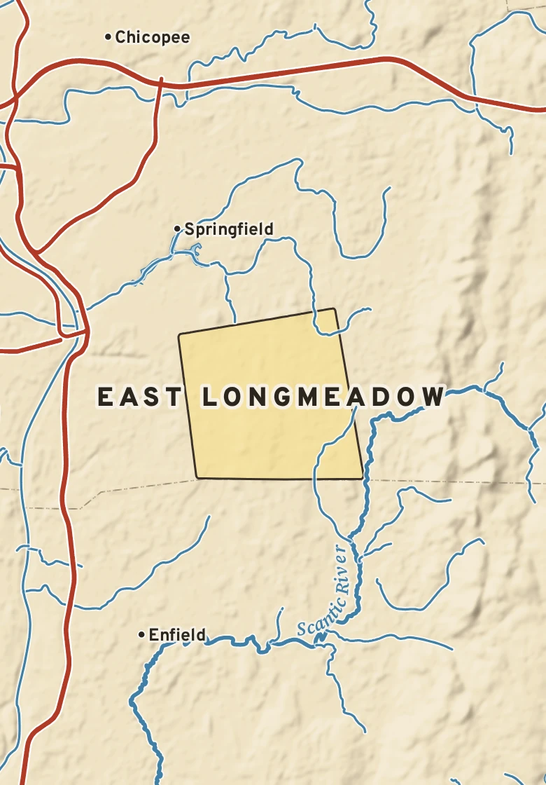 Atlas plate of East Longmeadow, Massachusetts.