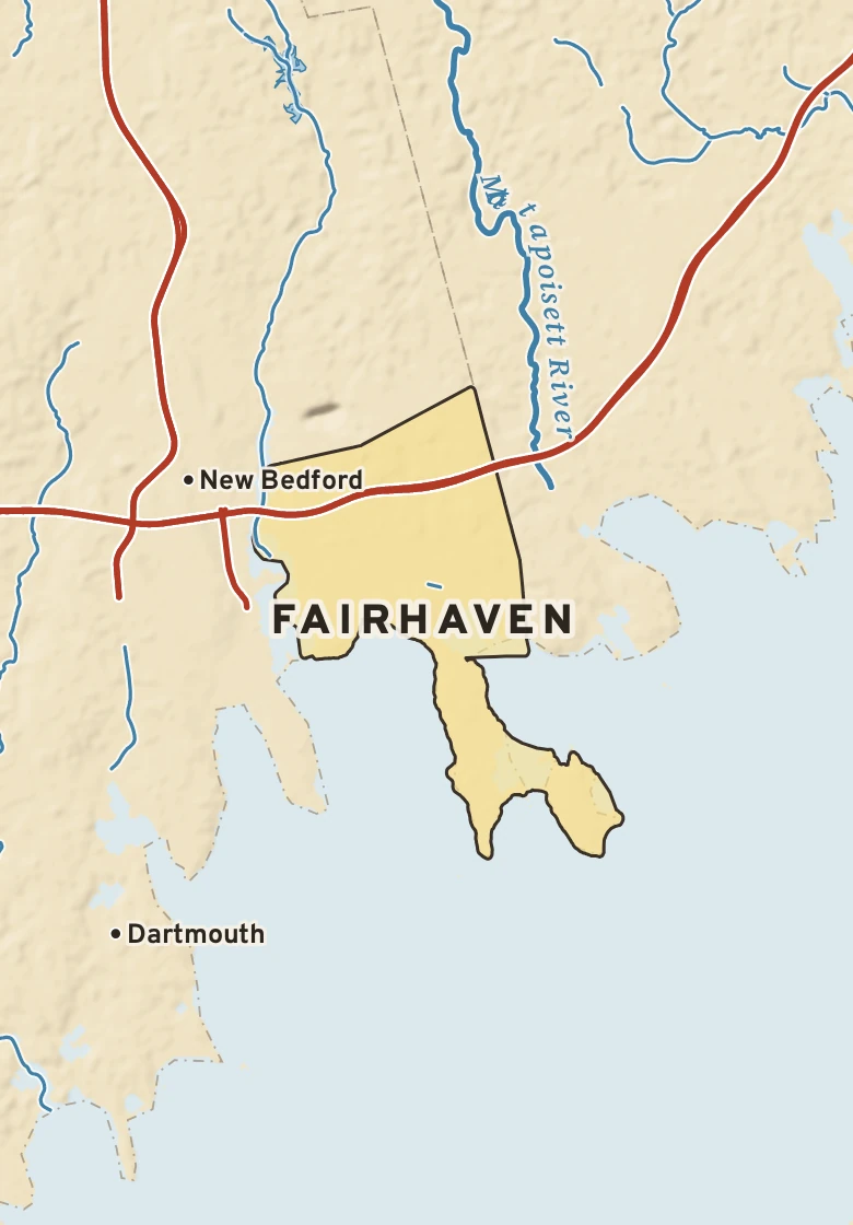 Atlas plate of Fairhaven, Massachusetts.