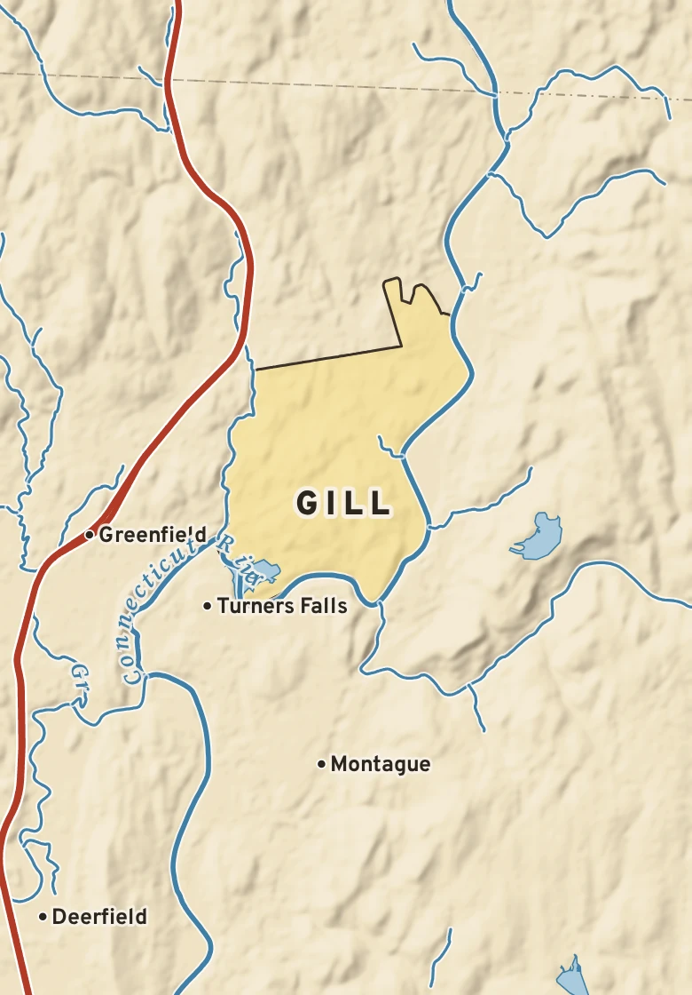 Atlas plate of Gill, Massachusetts.