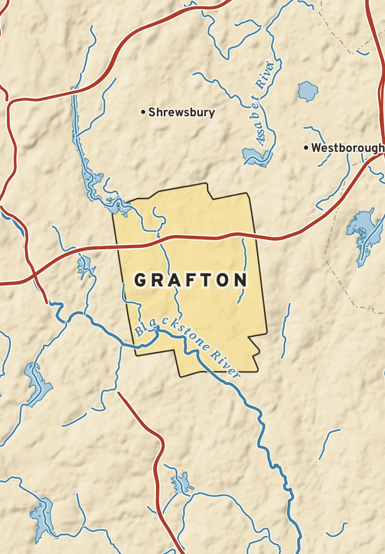 Atlas plate of Grafton, Massachusetts.