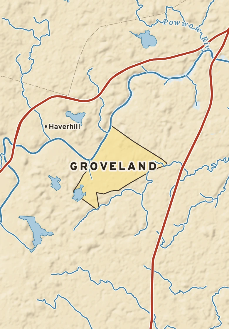 Atlas plate of Groveland, Massachusetts.