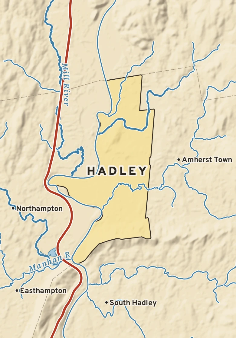 Atlas plate of Hadley, Massachusetts.