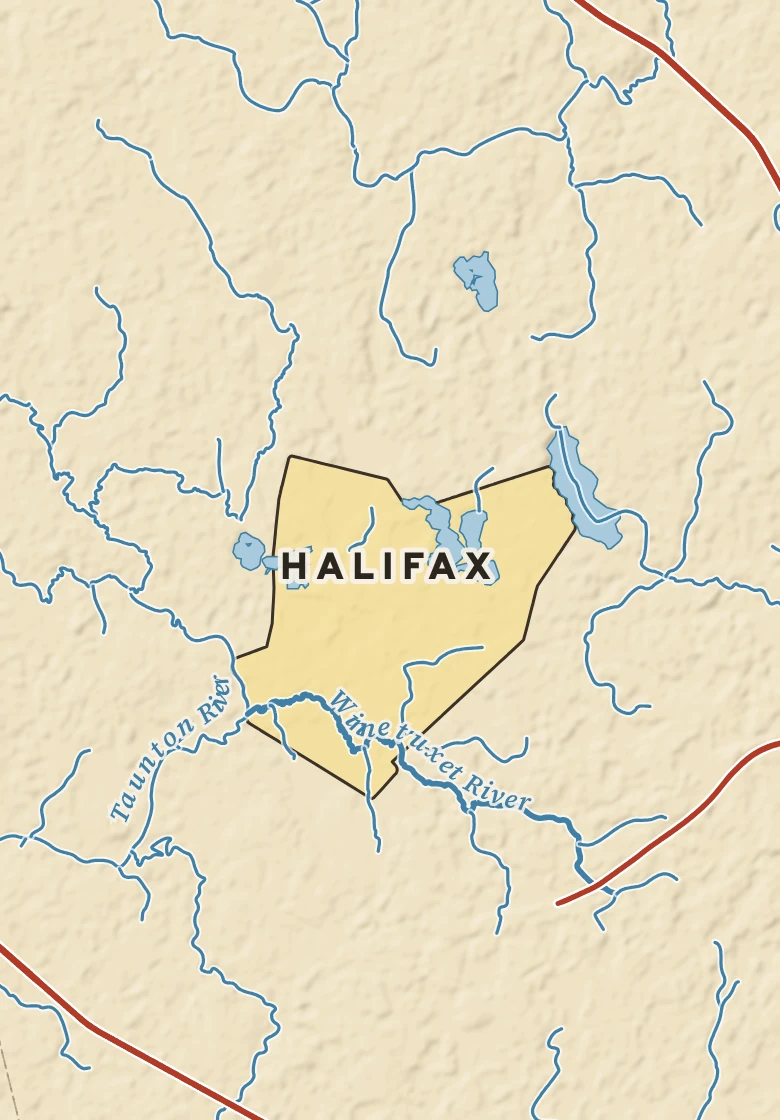 Atlas plate of Halifax, Massachusetts.