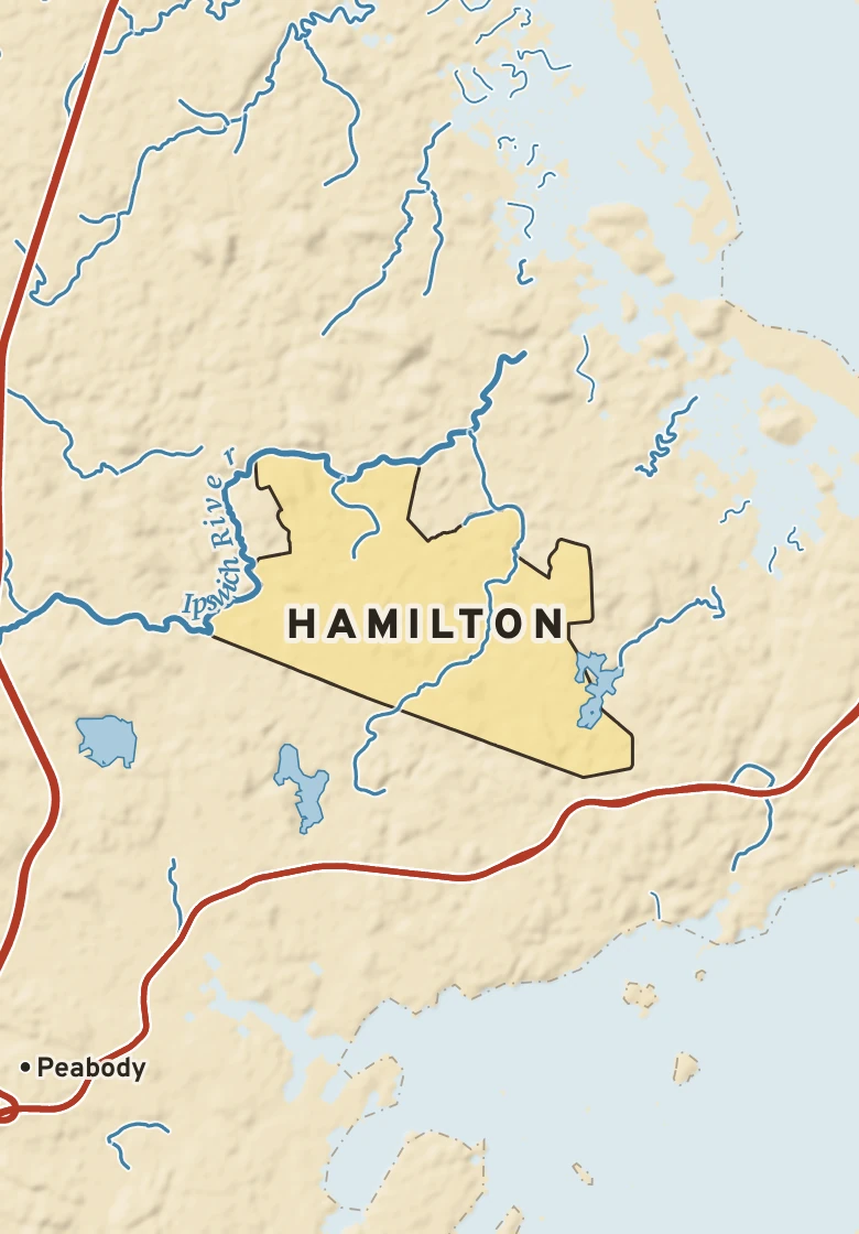 Atlas plate of Hamilton, Massachusetts.