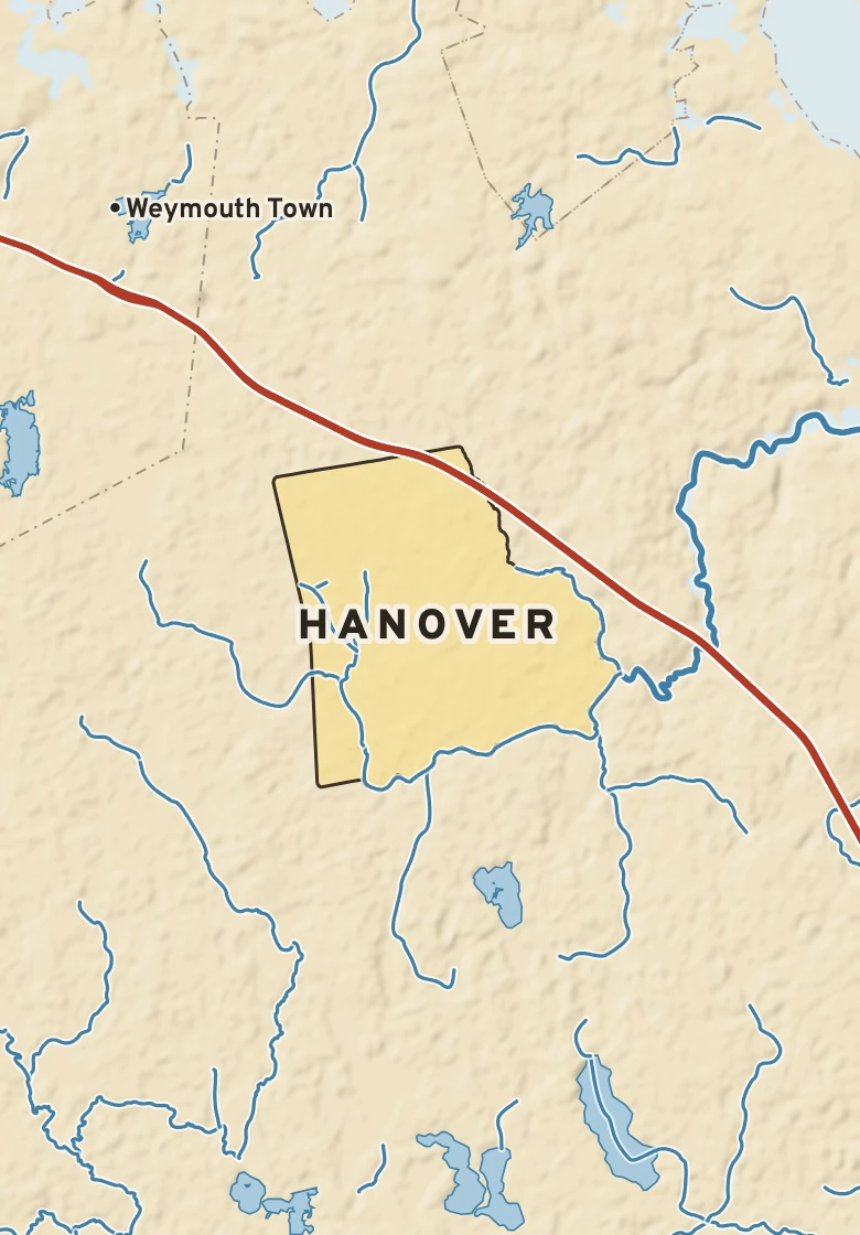 Atlas plate of Hanover, Massachusetts.