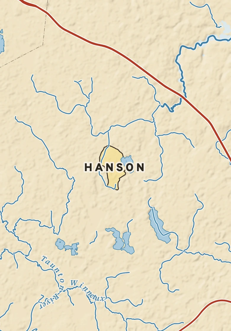 Atlas plate of Hanson, Massachusetts.