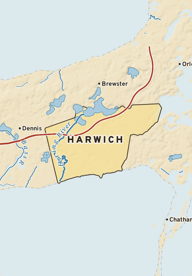 Atlas plate of Harwich, Massachusetts.