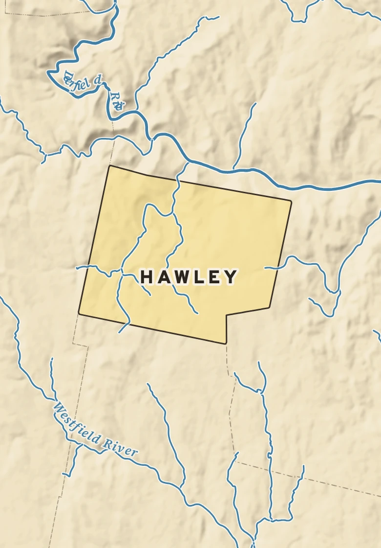 Atlas plate of Hawley, Massachusetts.
