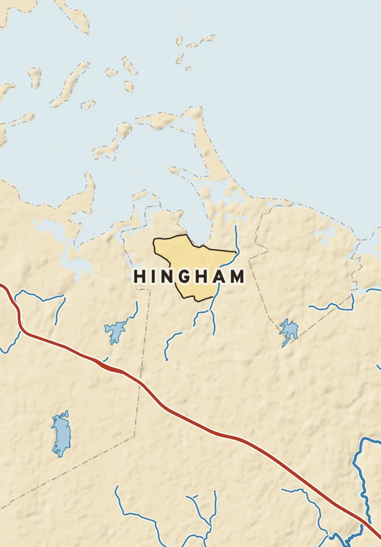 Atlas plate of Hingham, Massachusetts.