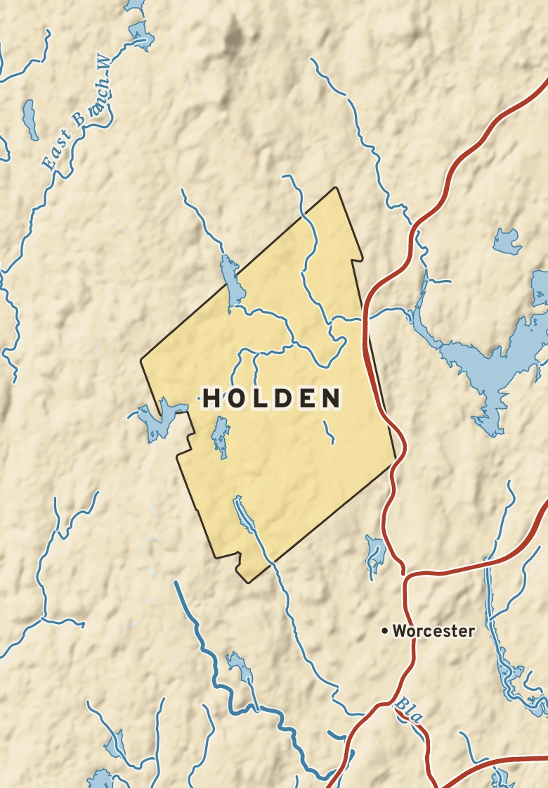 Atlas plate of Holden, Massachusetts.