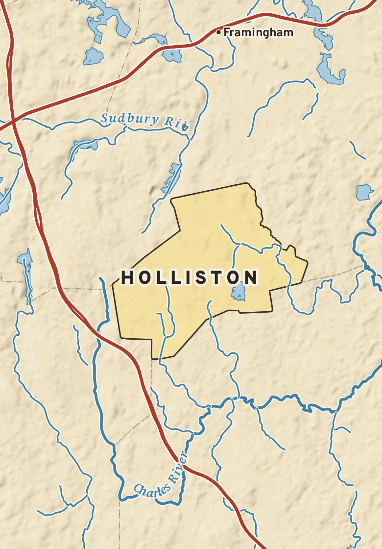Atlas plate of Holliston, Massachusetts.