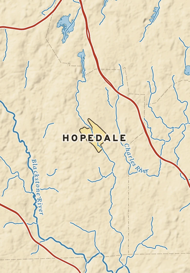 Atlas plate of Hopedale, Massachusetts.