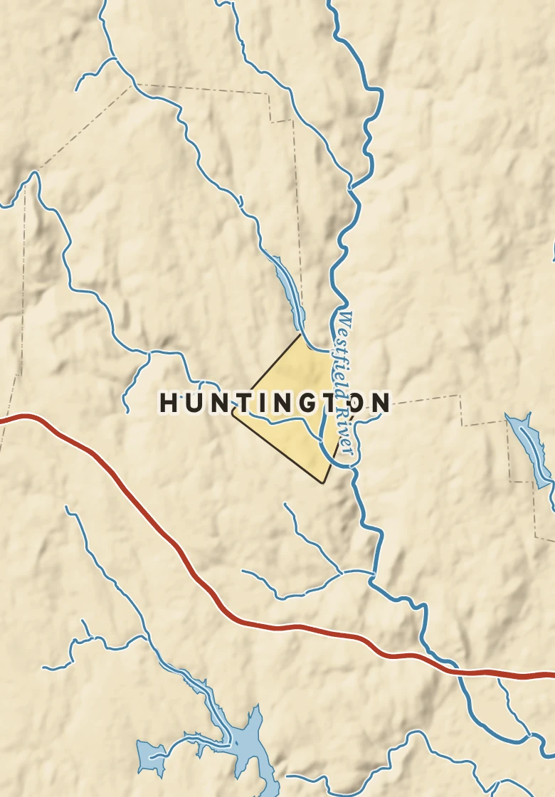 Atlas plate of Huntington, Massachusetts.