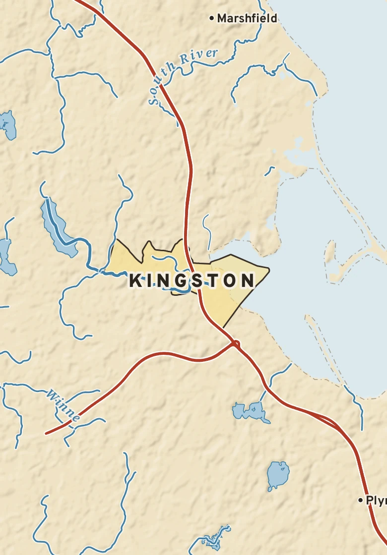 Atlas plate of Kingston, Massachusetts.