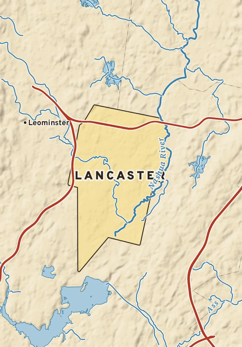 Atlas plate of Lancaster, Massachusetts.