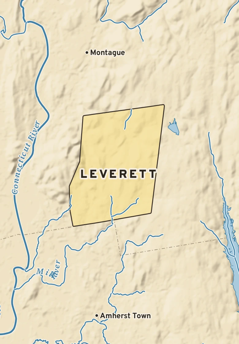 Atlas plate of Leverett, Massachusetts.
