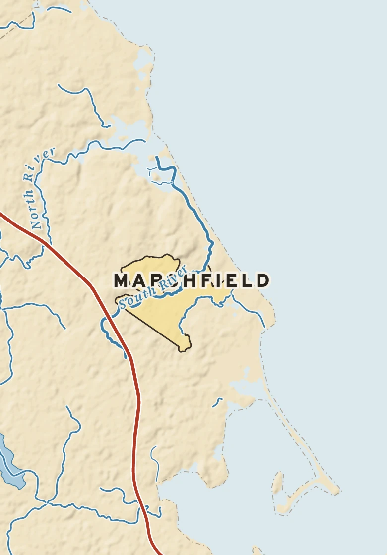 Atlas plate of Marshfield, Massachusetts.