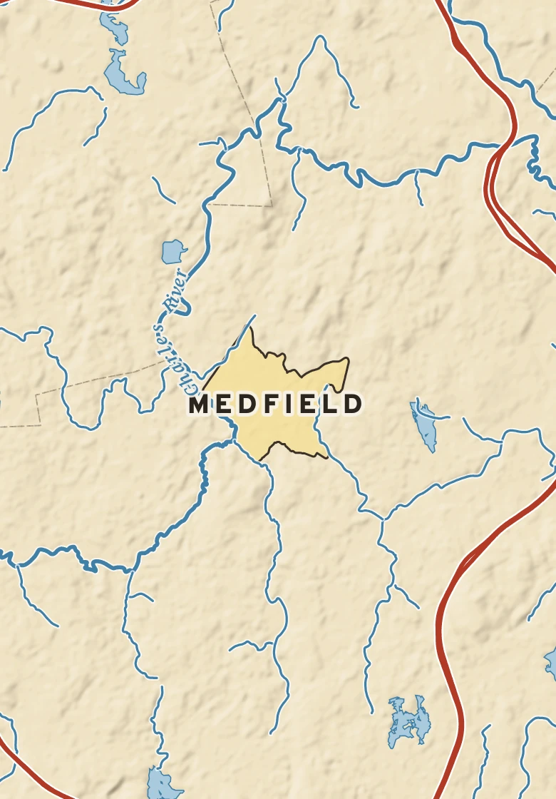 Atlas plate of Medfield, Massachusetts.