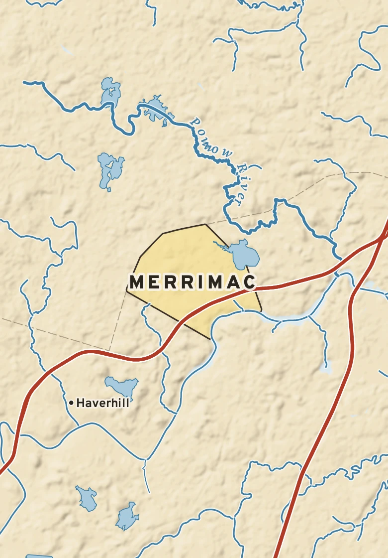 Atlas plate of Merrimac, Massachusetts.