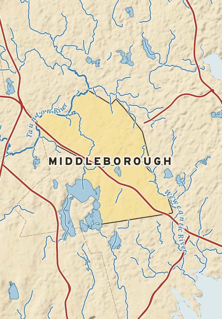 Atlas plate of Middleborough, Massachusetts.