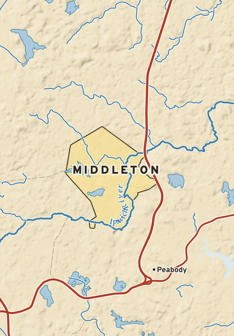Atlas plate of Middleton, Massachusetts.