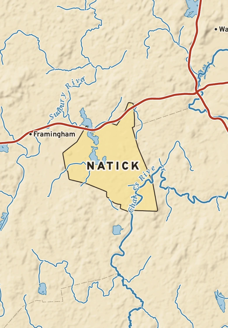 Atlas plate of Natick, Massachusetts.