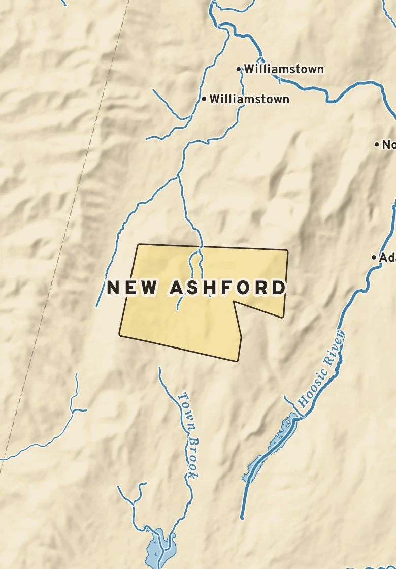 Atlas plate of New Ashford, Massachusetts.