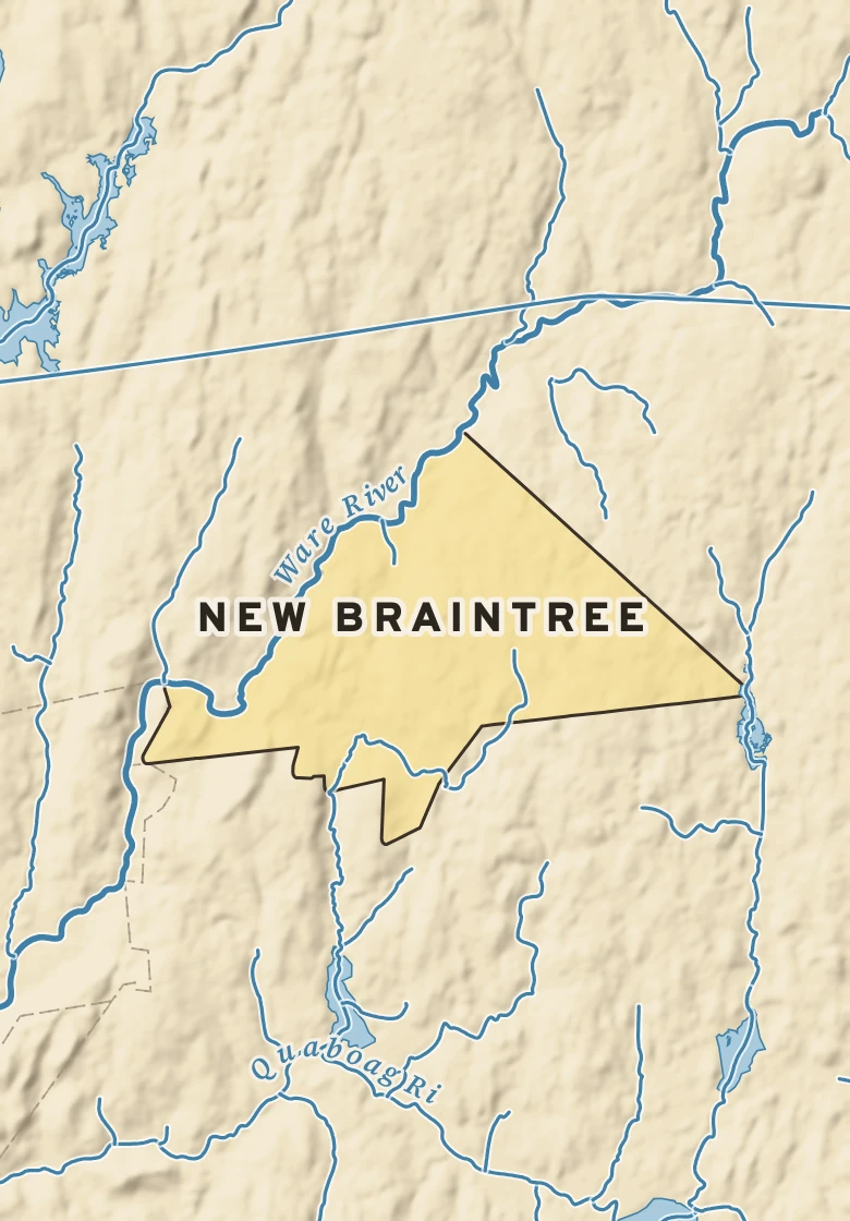 Atlas plate of New Braintree, Massachusetts.