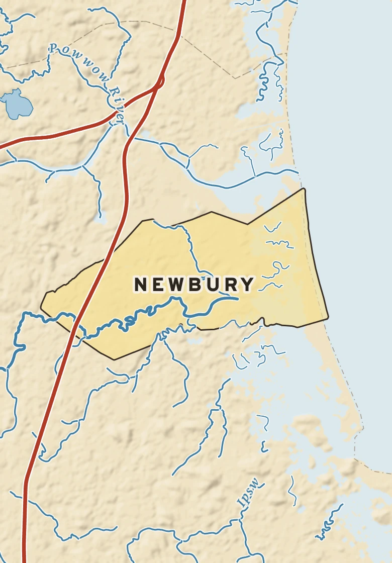 Atlas plate of Newbury, Massachusetts.