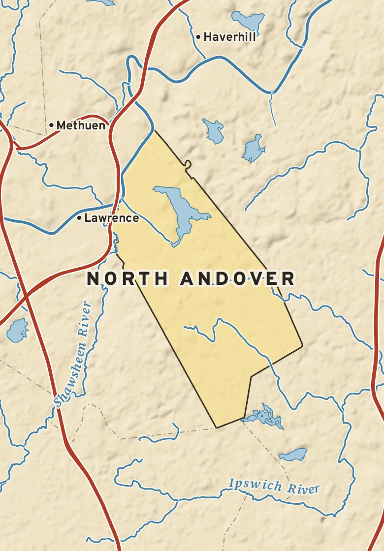 Atlas plate of North Andover, Massachusetts.