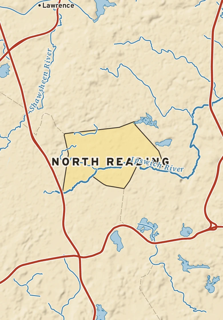 Atlas plate of North Reading, Massachusetts.