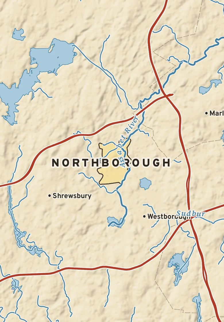 Atlas plate of Northborough, Massachusetts.