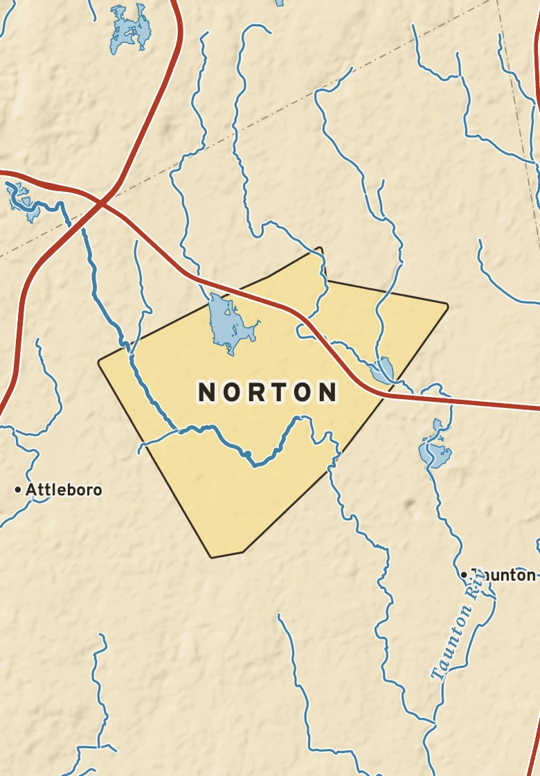 Atlas plate of Norton, Massachusetts.