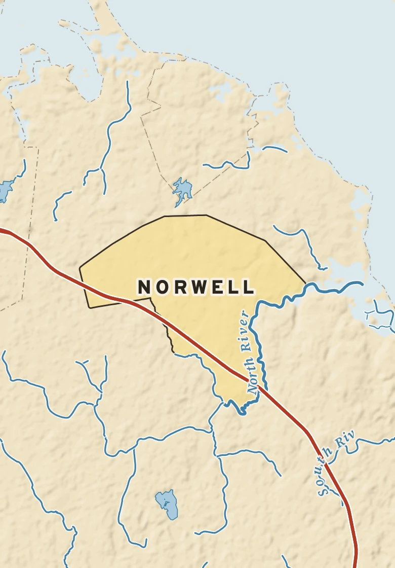 Atlas plate of Norwell, Massachusetts.