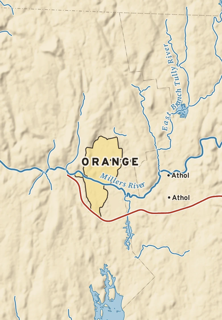 Atlas plate of Orange, Massachusetts.