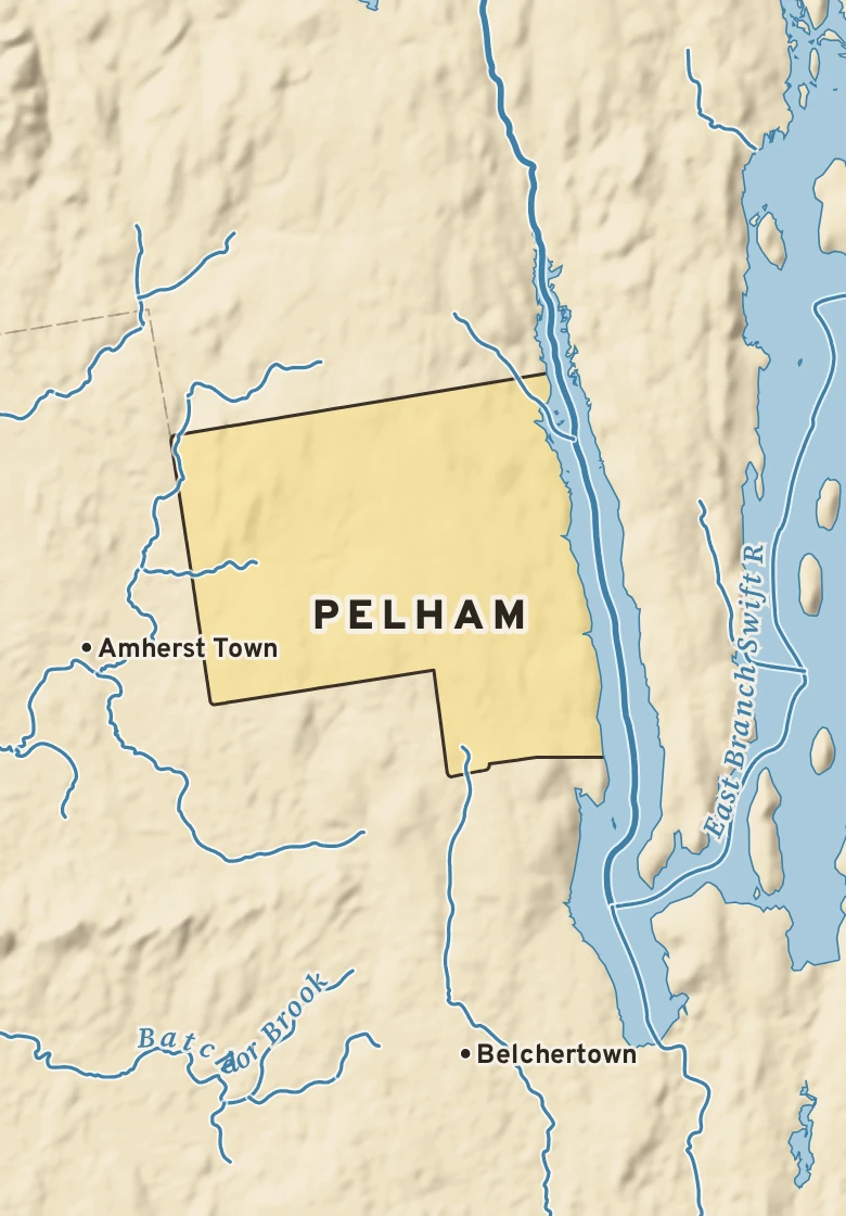 Atlas plate of Pelham, Massachusetts.