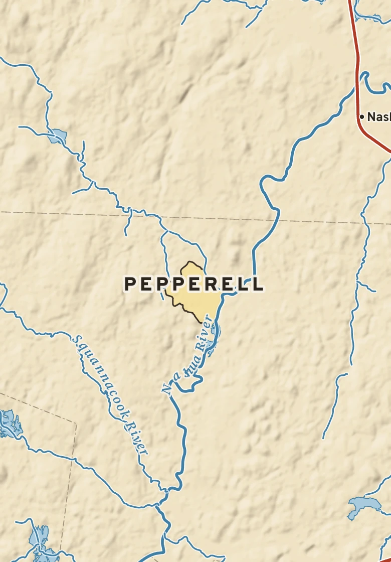 Atlas plate of Pepperell, Massachusetts.