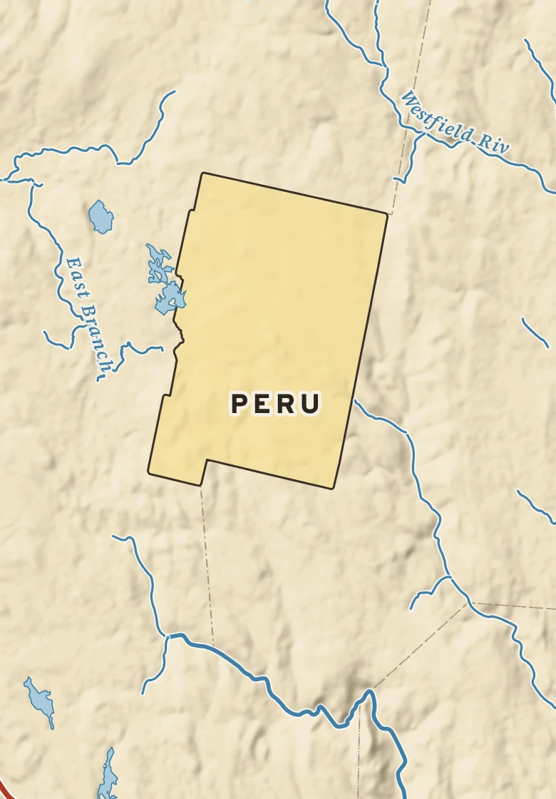 Atlas plate of Peru, Massachusetts.