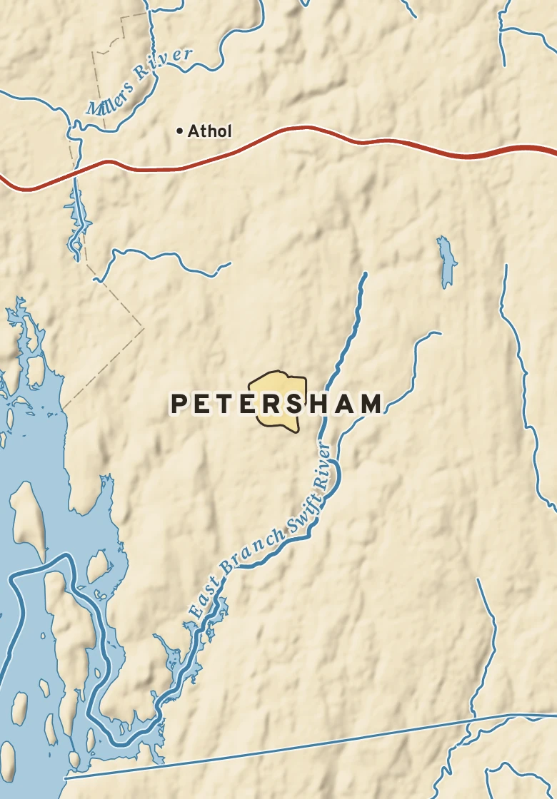 Atlas plate of Petersham, Massachusetts.