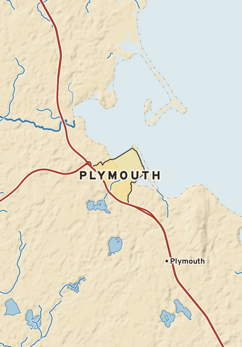 Atlas plate of Plymouth, Massachusetts.
