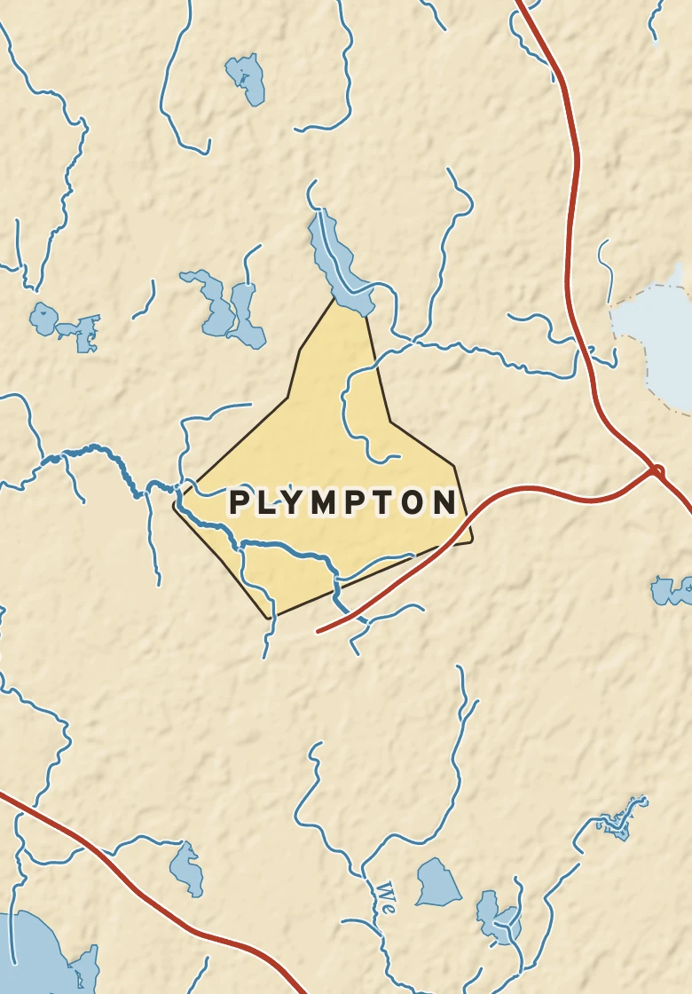 Atlas plate of Plympton, Massachusetts.