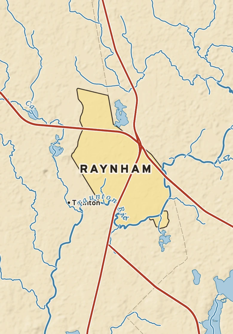 Atlas plate of Raynham, Massachusetts.