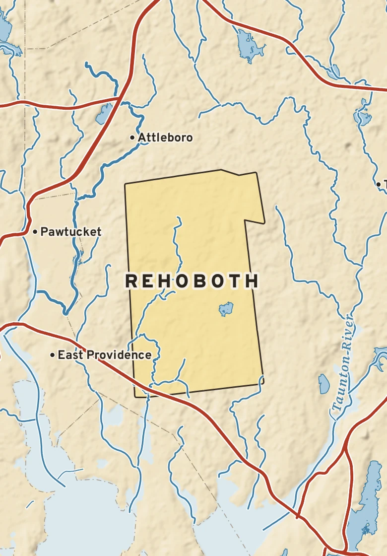Atlas plate of Rehoboth, Massachusetts.
