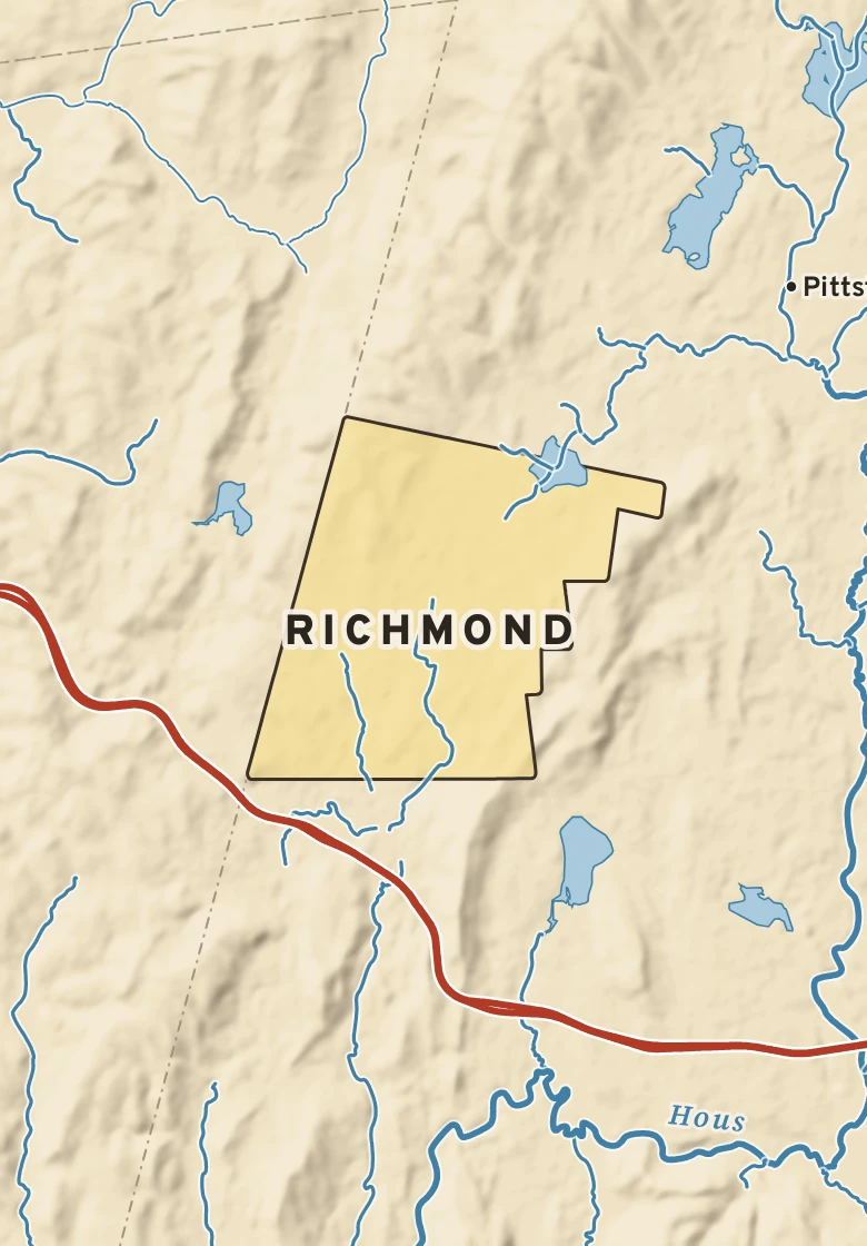 Atlas plate of Richmond, Massachusetts.
