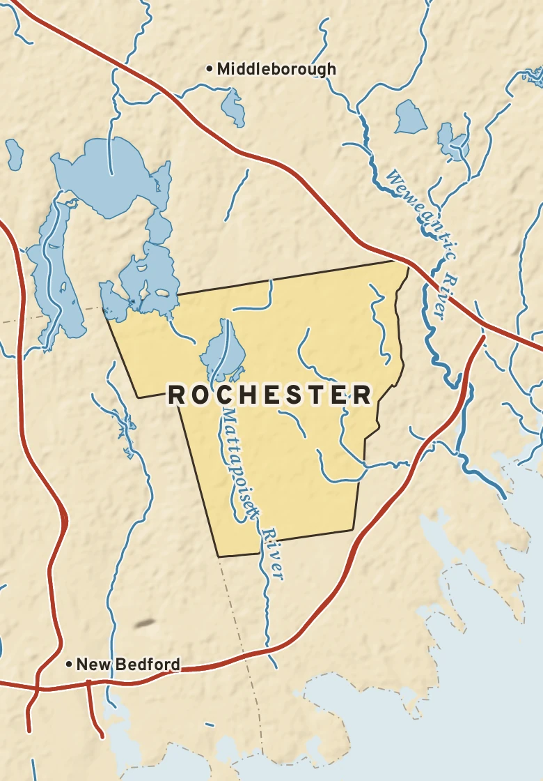 Atlas plate of Rochester, Massachusetts.